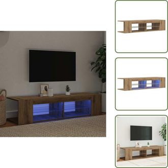 vidaXL The Living Store Mobile Porta TV con LED Artigianale 135x39x30 cm Truciolato - TV Stand