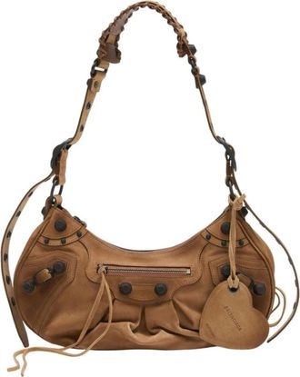 Balenciaga Le Cagole Crossbody S - Dames - Tassen - Bruin - Maat: ONE Size Zijde