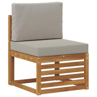 vidaXL Sof&aacute; Intermedio De Exterior Madera De Acacia S&oacute;lida Natural Vidaxl