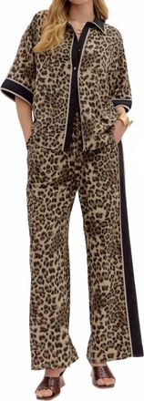 Entro Wild Streak Blouse In Leopard