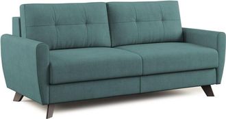 Divani.Store Divani.store - Callisto Sof&aacute; Cama Convertible De Tela Suave E Impermeable 188 Cm (mat. 140x197) Azul Petr&oacute;leo