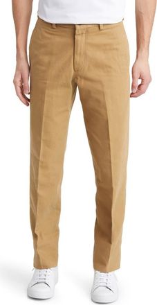 Berle Charleston Flat Front Khakis in British Tan at Nordstrom, Size 32