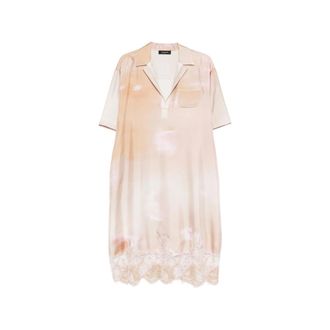 Fabiana Filippi Lace-trim Chest-pocket Midi Dress