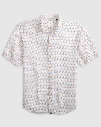 Johnnie-O Mens 5 O Clock Somewhere Shirt In White