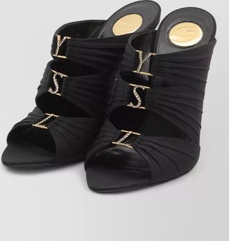 Saint Laurent emilie satin crepe stiletto mules