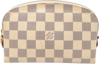 Louis Vuitton White Damier Azur Pochette Pouch (Pre-Owned)