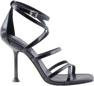 Michael Kors Imani sandalen van patentleer - Dames - Sandalen met hakken - Zwart - 40 EU - Leer - Schoenen
