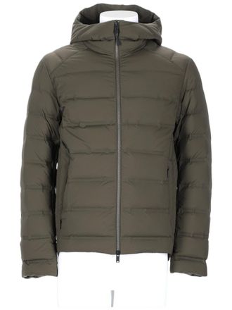 Monobi Quilted Padded Jacket with Hood and Zip Closure
