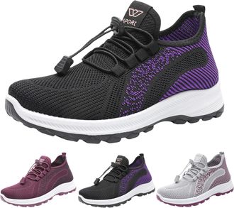 Generic Sports Shoes Womens Trainers with Memory Foam Walking Shoes Breathable Jogging Shoes with Lacing Soft Sole Comfortable Running Shoes Leisure Shoes for