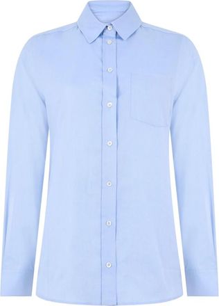 Max Mara Cotton Oxford Shirt - Dames - Blouses & Shirts - Blauw - Maat: L Katoen