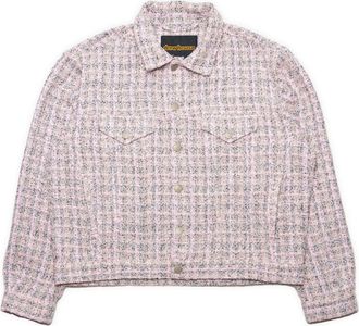 Drew House Boucle Mascot Oversized Trucker Jacket Pink DR-SS22-436
