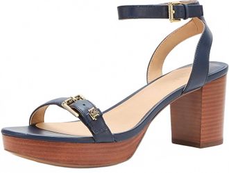 Ralph Lauren Womens Melissah Heeled Sandals In Refined Navy