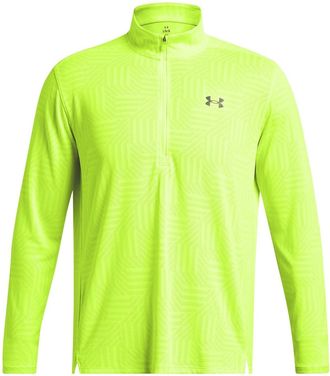 Under Armour Mens T Vnt Gtsa 1/4 Zip Fleece Top Yellow XXL