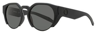 Dragon Mens Round Sunglasses Compass LL 002 Matte Black 51mm
