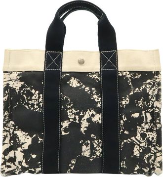 Herm&egrave;s Black Fabric Handbag Tote Bag (Pre-Owned)