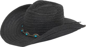 San Diego Hat Company Straw Cowboy Hat in Black at Nordstrom Rack