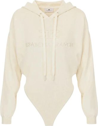 Elisabetta Franchi Hooded Bodysuit - Dames - Bodies - Beige - S - Tops