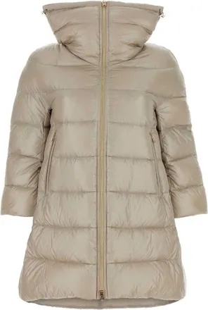 Herno Beige High Neck Down Jacket