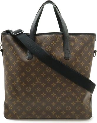 Louis Vuitton Monogram Black Brown Monogram Shoulder Bag Tote Bag (Pre-Owned)