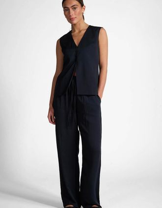 Tutti & Co Womens Navy Trousers - Black - Size: 8/32in
