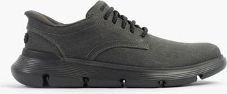 Skechers Garza - Clive Mens Shoes Black Canvas - Size UK 10.5