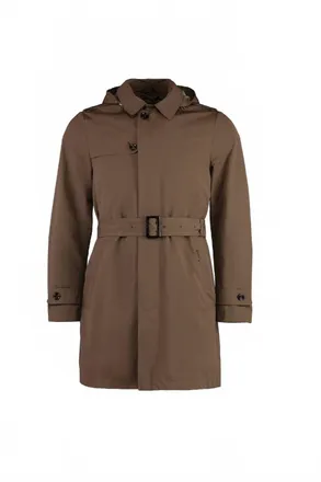 Moorer Mens Prez Mid-Length Trench Jacket In Marrone