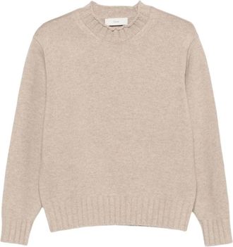 Dunst Trui met opstaande kraag - Heren - Ronde hals truien - Beige - S - Wol - Truien & Vesten