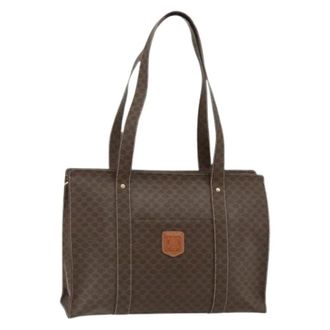 Celine Pre-owned Tote Bags, female, Brown, Size: ONE SIZE Pre-owned Vintage Macadam Canvas Tote Bag