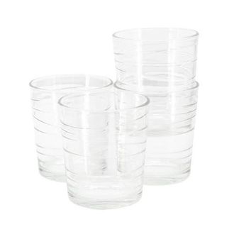Gibson Home 4 Piece 13.5 Ounce Swirl Double Old-Fashioned Glassware Set in Clear at Nordstrom