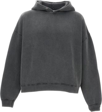 Sunflower Boxy-Fit Hooded Sweatshirt In Washed Grey Organic Cotton