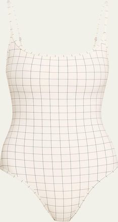 Toteme Windowpane One-Piece Swimsuit