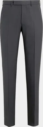 Ermenegildo Zegna Men & apos;s High Performance Flat-Front Trousers