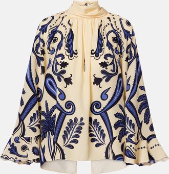 Johanna Ortiz Blusa in seta con stampa paisley
