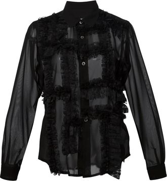 Comme Des Garçons ruffle detail shirt - Nero