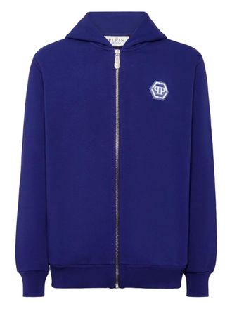 Philipp Plein zip-up hoodie - Blue