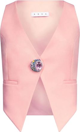 Area Gilet con decorazione di cristalli - Rosa