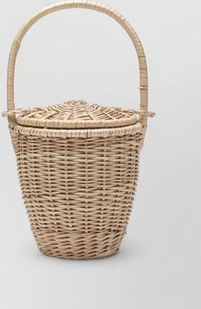 Patou woven bucket bag round handle design