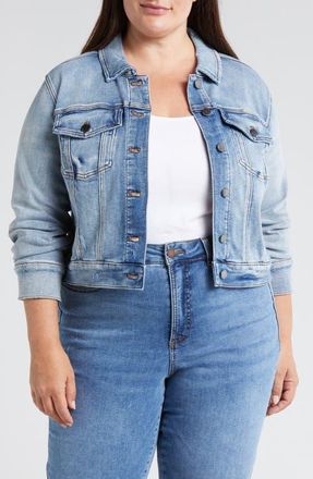 Universal Standard Kelsey Denim Jacket in Light Blue at Nordstrom, Size 2Xl