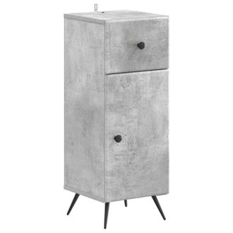vidaXL Armario De Almacenamiento Para Ba&ntilde;o Breda Gris Hormig&oacute;n Vidaxl