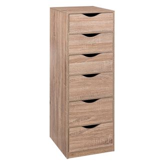 5five Simply Smart Five C&oacute;moda Torre De 6 Cajones Para Oficina, Sal&oacute;n, Dormitorio - Marr&oacute;n