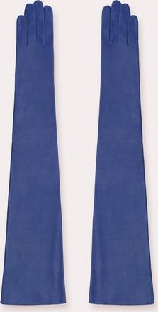 Seymoure Runway Leather Gloves in Blue at Nordstrom, Size X-Small/small