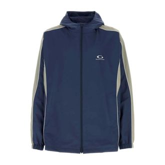 Balenciaga Sporty Rain Jacket - male - Balenciaga - Rain Jackets - Blue - M - Jackets