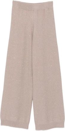 Fabiana Filippi Broeken, Dames, Beige, S, Nylon, Wijde broek