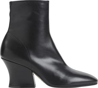 Jil Sander Lune Enkellaars - Dames - Cowboylaarzen - Zwart - 39 EU - Leer - Schoenen