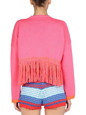 Gallo Logo Embroidery Sweater - Fuchsia
