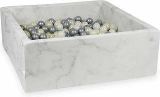 OEM Piscina Seca 110x110x40 M&aacute;rmol Con 600 Bolas: Oro Claro, Plata, Opalescente