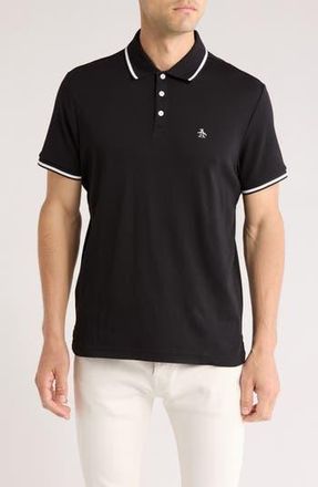 Original Penguin Contrast Tipped Polo in True Black at Nordstrom Rack, Size X-Large