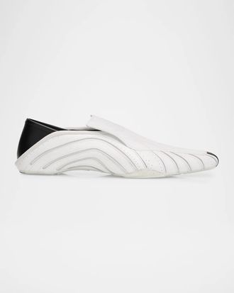 Gucci Men & apos;s Miami Leather Web Slip-On Sneakers