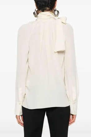 Givenchy Knot Collar Blouse - White