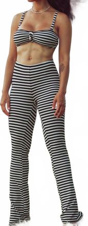 Kilo Brava Flare Cover Up Pants In Black/white